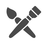 絵を修復するための筆